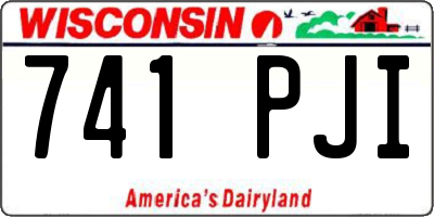 WI license plate 741PJI