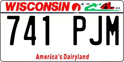 WI license plate 741PJM