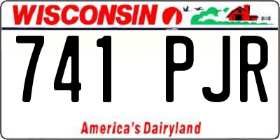 WI license plate 741PJR