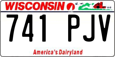 WI license plate 741PJV