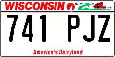 WI license plate 741PJZ
