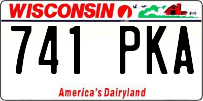 WI license plate 741PKA