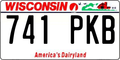 WI license plate 741PKB