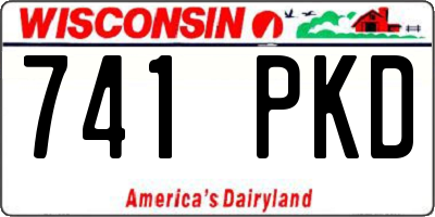 WI license plate 741PKD