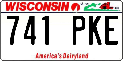 WI license plate 741PKE