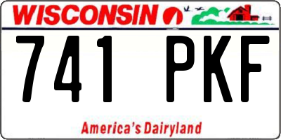 WI license plate 741PKF