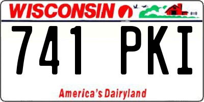 WI license plate 741PKI