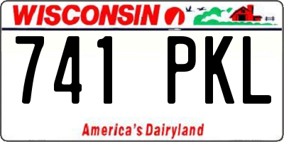 WI license plate 741PKL