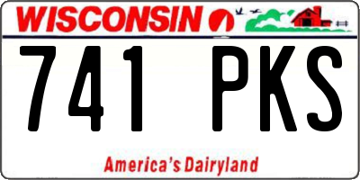 WI license plate 741PKS