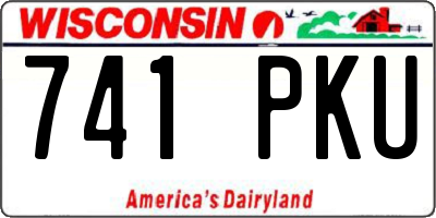 WI license plate 741PKU