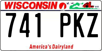WI license plate 741PKZ