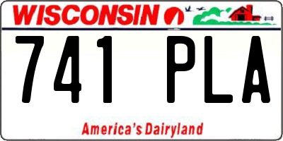 WI license plate 741PLA