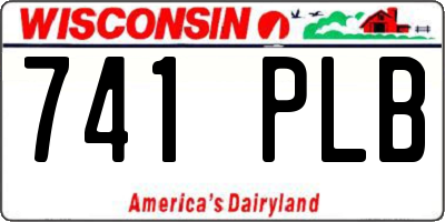 WI license plate 741PLB