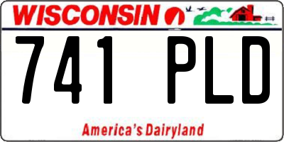 WI license plate 741PLD