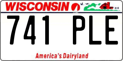 WI license plate 741PLE