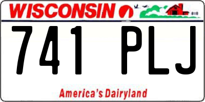 WI license plate 741PLJ