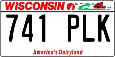 WI license plate 741PLK