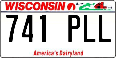 WI license plate 741PLL