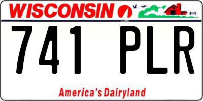 WI license plate 741PLR