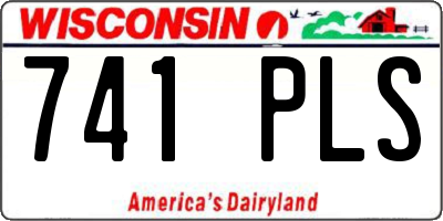 WI license plate 741PLS