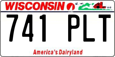 WI license plate 741PLT