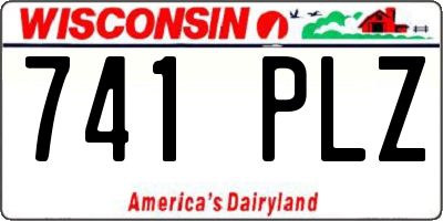 WI license plate 741PLZ