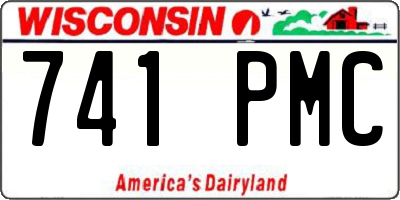 WI license plate 741PMC