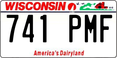 WI license plate 741PMF