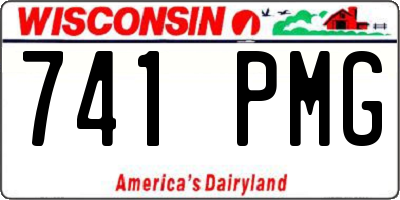 WI license plate 741PMG