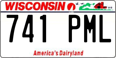 WI license plate 741PML
