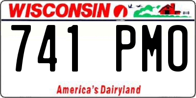 WI license plate 741PMO