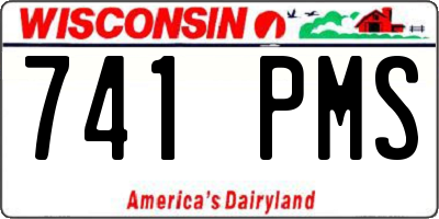 WI license plate 741PMS