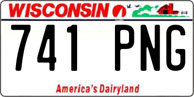 WI license plate 741PNG