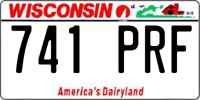 WI license plate 741PRF
