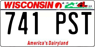 WI license plate 741PST