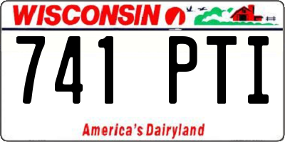 WI license plate 741PTI