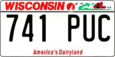 WI license plate 741PUC