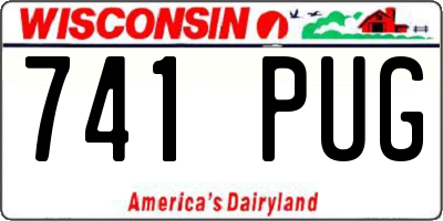 WI license plate 741PUG