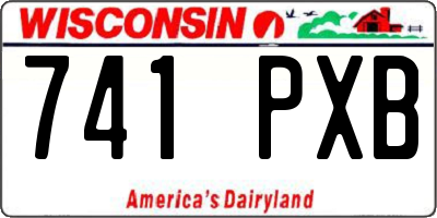 WI license plate 741PXB
