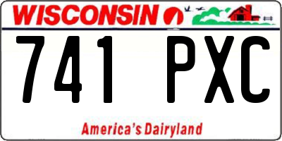 WI license plate 741PXC