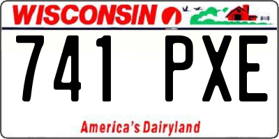 WI license plate 741PXE