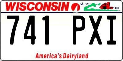 WI license plate 741PXI
