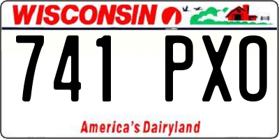 WI license plate 741PXO