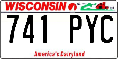 WI license plate 741PYC
