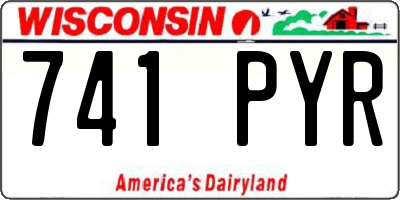 WI license plate 741PYR