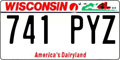 WI license plate 741PYZ
