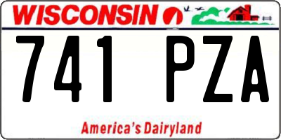 WI license plate 741PZA