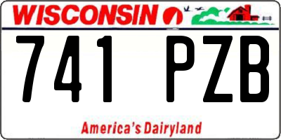 WI license plate 741PZB