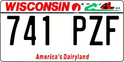 WI license plate 741PZF