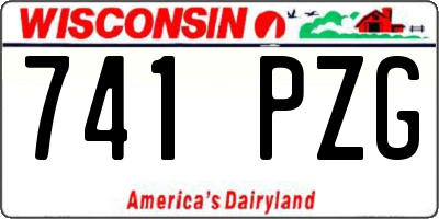 WI license plate 741PZG